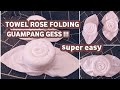 DIY BUNGA MAWAR DARI HANDUK | how to make a rose using towel | towel rose | towel folding