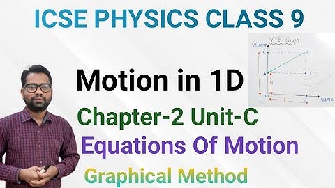 ICSE PHYSICS CLASS 9 Chapter-2 Unit-C EQUATIONS OF MOTIONS-Graphical Method