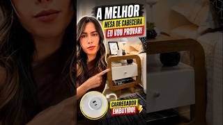 Design Bonito + Carregador Embutido = Perfeição.Mesa cabeceira Theo Artely