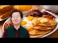 Korean in her 80s tries AMERICAN BREAKFAST for the first time