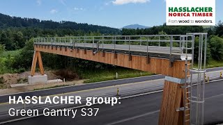 Innovative Wooden Toll Gantry Across The S37 Klagenfurter Schnellstraße Expressway