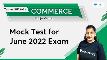 Commerce | Mock Test for June 2022 Exam | Pooja Verma | NTA, UGC & NET Exam
