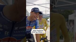 Pogi and MVDP sharing laughs after TT battle 😅 #shorts #cycling