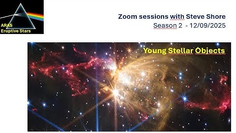 Zoom Session with Steve Shore - Young Stellar Objects