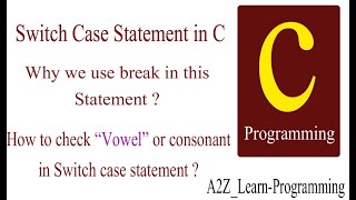 Switch statement in C programming | What is switch case | C Programming switch case statement