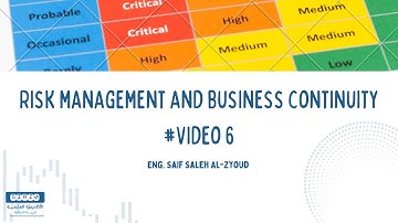 Risk management and business continuity - Lecture 6
