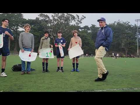 Jacob Ryan Jewish Community High School of the Bay Varsity Soccer Team Seniors being Honored