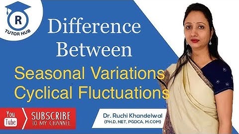 Difference Between Seasonal Variations and Cyclical Fluctuations| Time Series| Dr. Ruchi Khandelwal