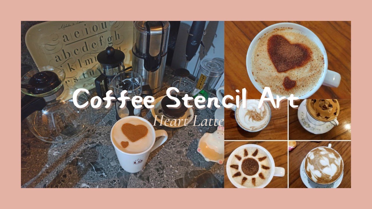 Coffee Art for Beginners ☕  Coffee Stencil Art 