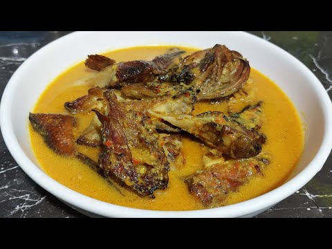 Masak Ikan Asap Kepala Manyung Kuah Santan