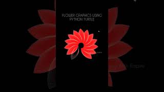Red flower using python turtle| python turtle graphics| python #shorts