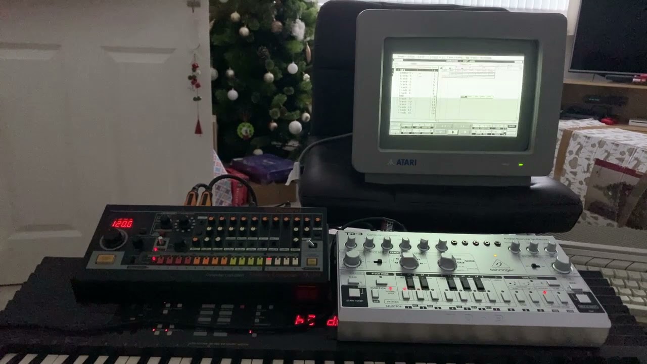 playing around with midi overdubbing in cubase on an Atari st YouTube
