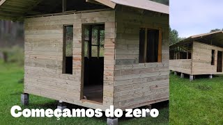 Construindo Casa de madeira - (Novo chalé do Sítio) LOG CABIN