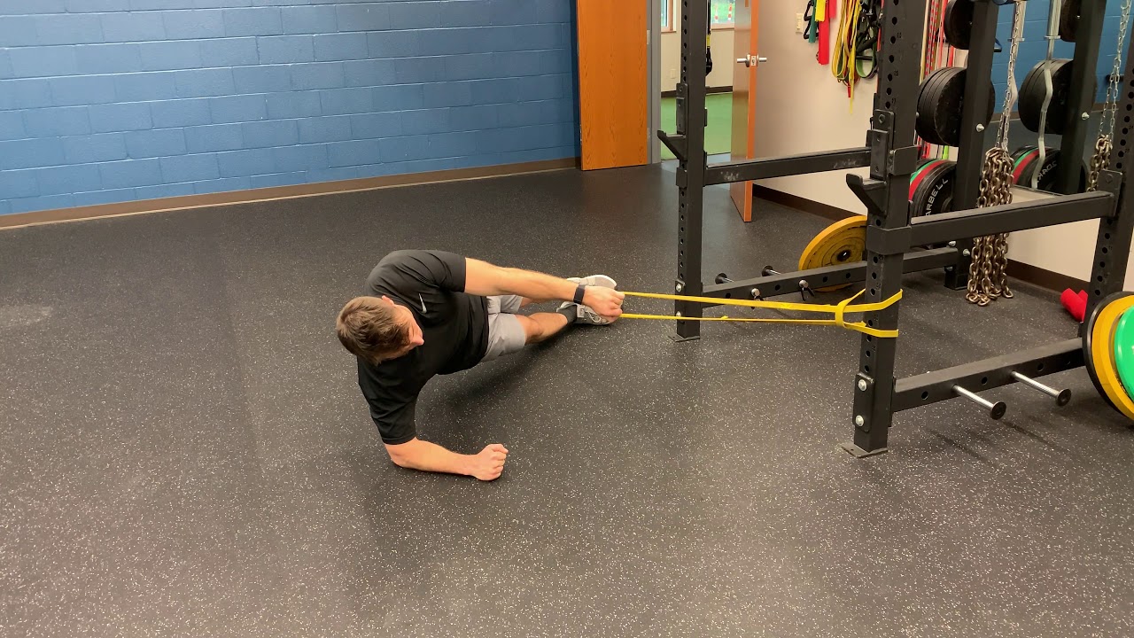 FOREARM SIDE PLANK BANDED ROW YouTube