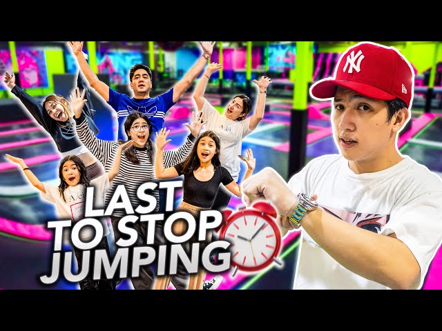 Last To STOP JUMPING Challenge! (Trampoline Park!) | Ranz and Niana class=