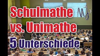 Schulmathe vs. Unimathe/Mathestudium - 5 Unterschiede, die unterschätzt werden/Mit realen Beispielen
