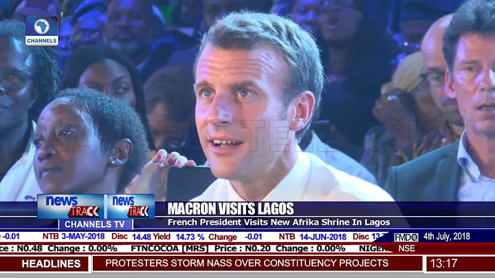 French President, Macron Visits New Afrika Shrine In Lagos