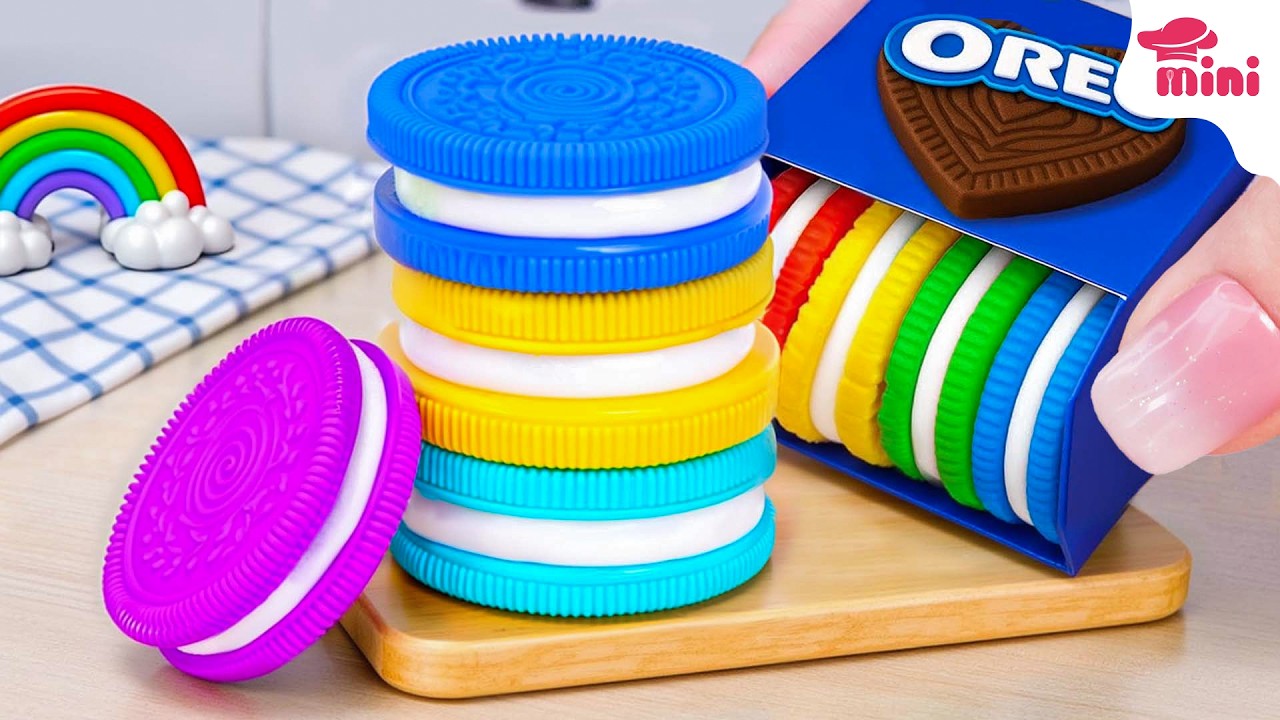 ✨ So Colorful Mini Oreo Rainbow Drip Cake Decorating Ideas | Mini Bakery