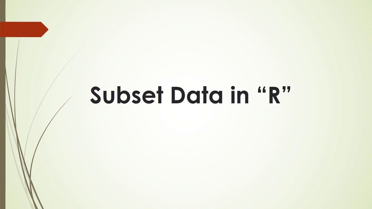 Statistics: subset data in R - YouTube