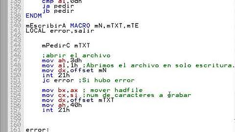 Vídeo #20: Escribir en un archivo .txt con MASM