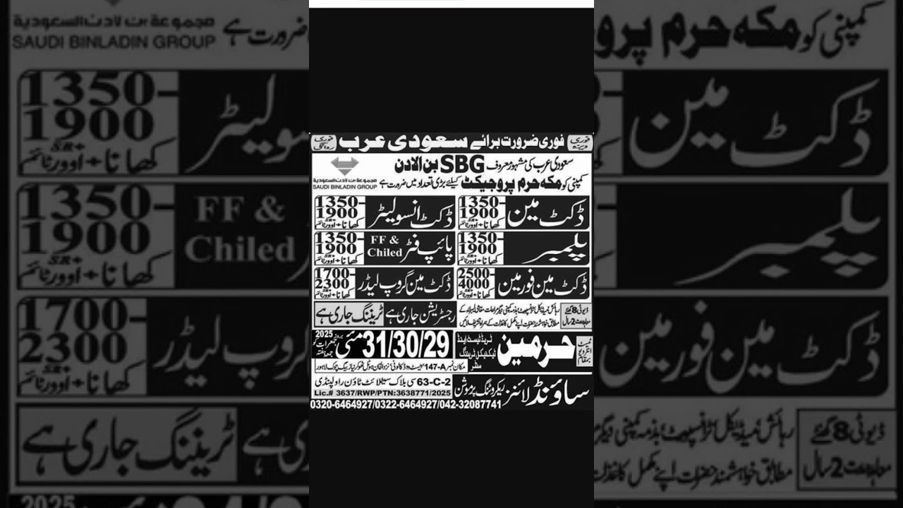 Duct Man Foreman & Plumber Helper Jobs 2025