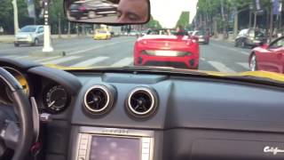 Racing ferrari through paris -