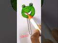 Cute Frog 🐸 Lollipop candy drawing easy for kids #shorts #yt #drawing #kidsart #art #trending