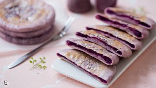 【芝香奶酪紫薯饼】大家都很爱吃外面的奶酪饼，好吃又卫生的做法送给大家，快来学习！【拾味爸爸】