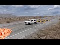 Flatbed Trailer Cars Transportation with Truck - Speedbumps vs Cars vs Train - BeamNG.Drive 4