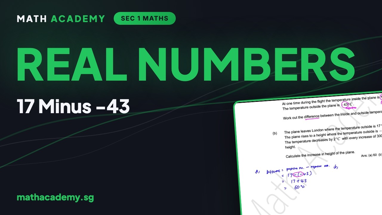 Sec 1 Maths lesson by Ms Raine Ang, Math Academy Singapore
