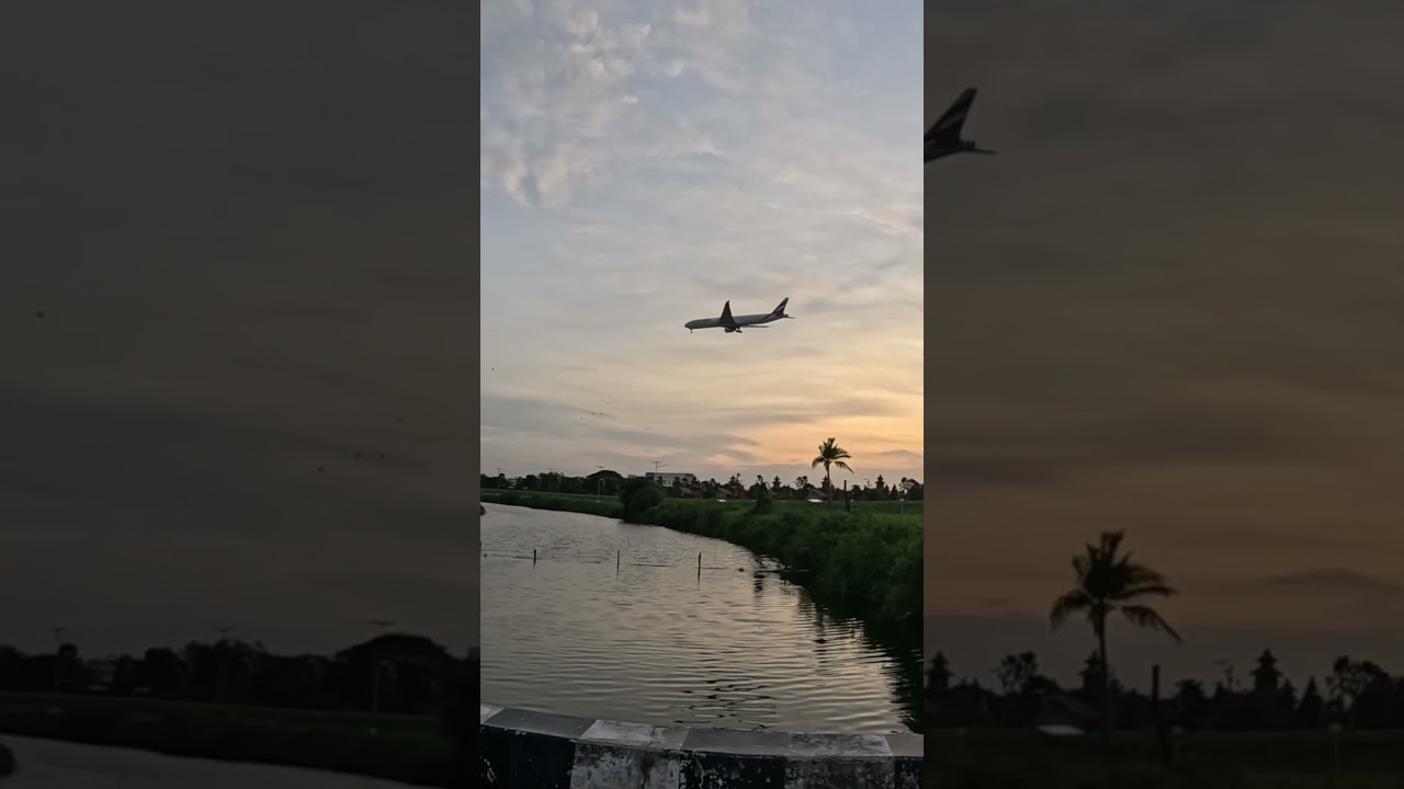 Emirates B77W Landing at BKK 