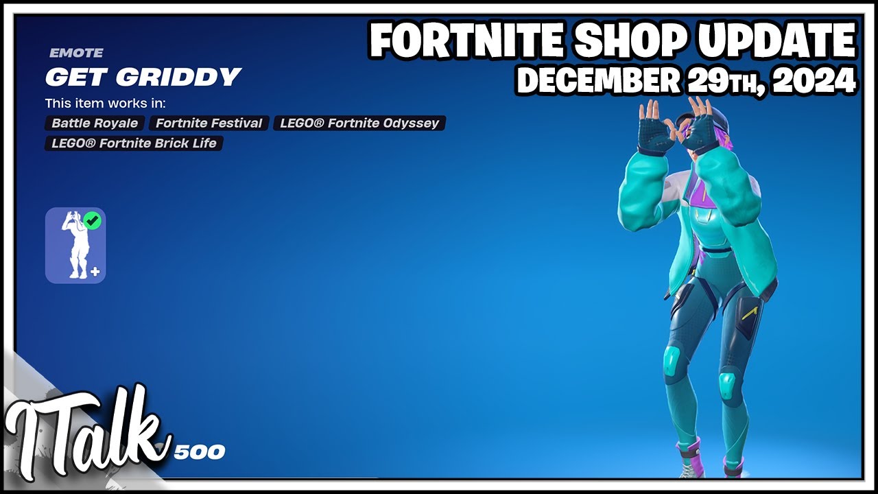GET GRIDDY IS BACK! Fortnite Item Shop [December 29th, 2024] (Fortnite