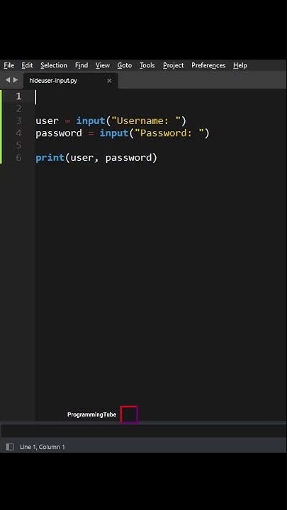 How to hide user input in Python #shorts #python - YouTube
