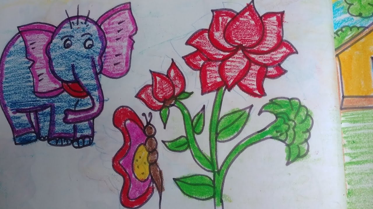 kamal ka phool kaise paint Karen how tu dra paint flowers step lotus ...