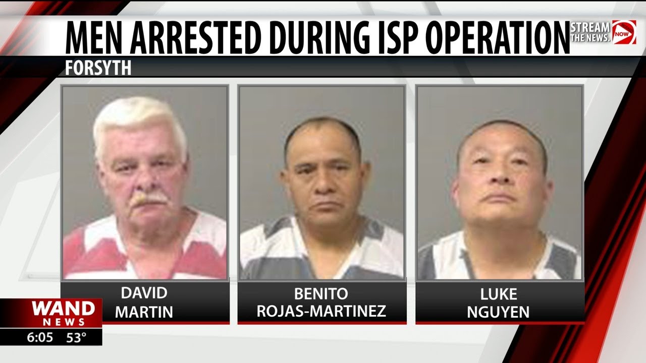 5 men facing child solicitation charges after being arrested during ISP sting operation