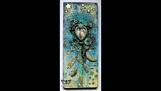 Dream On... - mixed media collage/assemblage by Sanda Reynolds