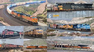 [4K] 2 HOURS of HUGE Trains! Railfanning Cajon Pass! FT UP 1982, UP 6378, FXE, CP 12/29/2022