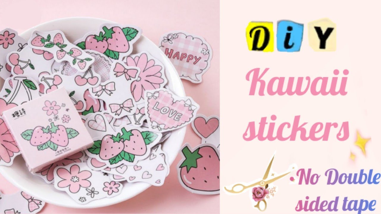 How to make Kawaii stickers 🎀 DIY cute stickers Jannat art and