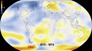 Five-Year Global Temperature Anomalies from 1880 to 2016