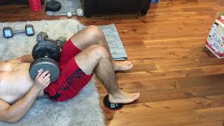 Weighted Lying Slider Hamstring Curls