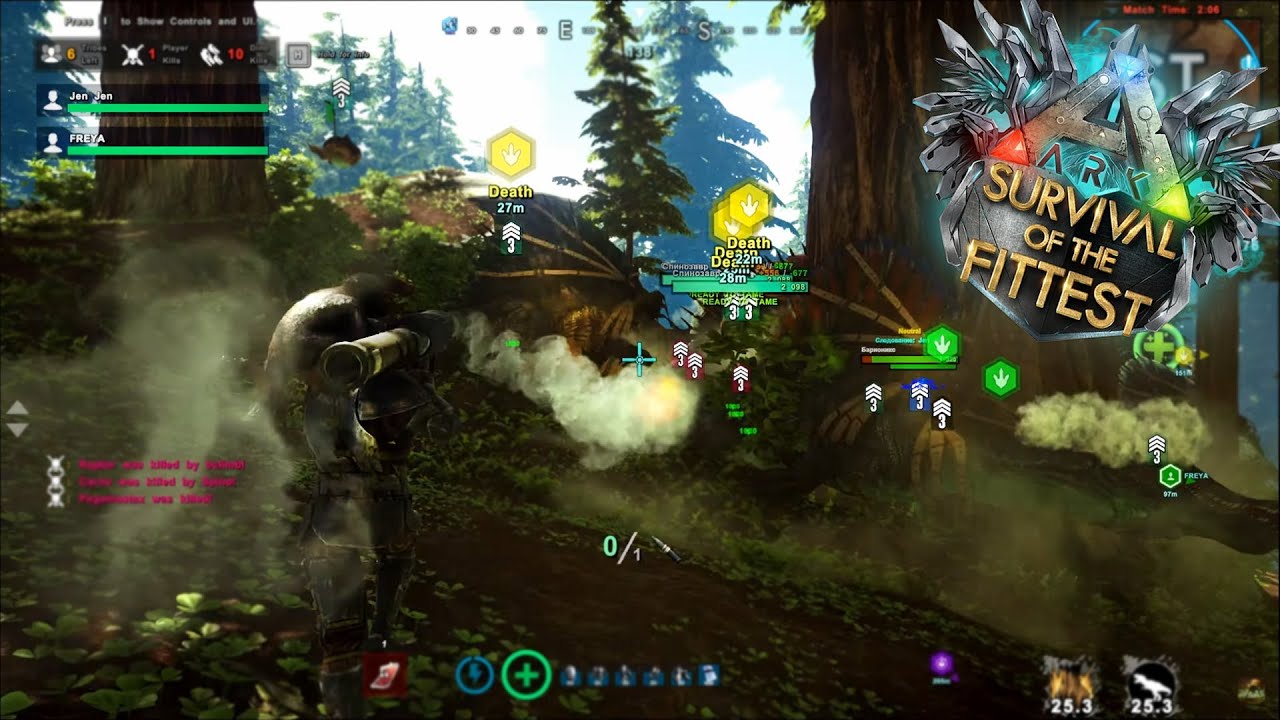 Empire blaze team walking to the redwoods carnage - ARK: Survival of the Fittest