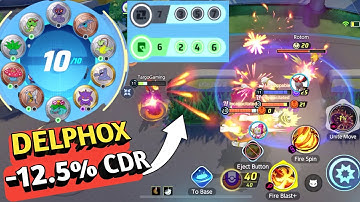 Delphox BEST Boost Emblem & Item Build | Pokemon Unite Solo Ranked Gameplay