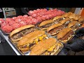Full of meat? Awesome! American Style Philly Cheese Steak Hot Dog / korean street food