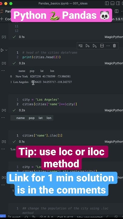 Python π Pandas tips and tricks #shorts #programming - YouTube