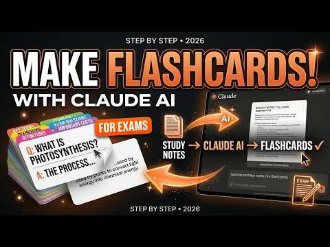 How to Use Claude AI to Make Flashcards | Step by Step for Beginners (2026) | Learn AI Tools