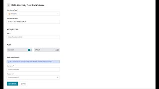 Connect Grafana DS with Basic Auth in DataViRe