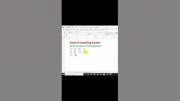 How to add circle around and symbol character in MS Word | Excel it coaching center |