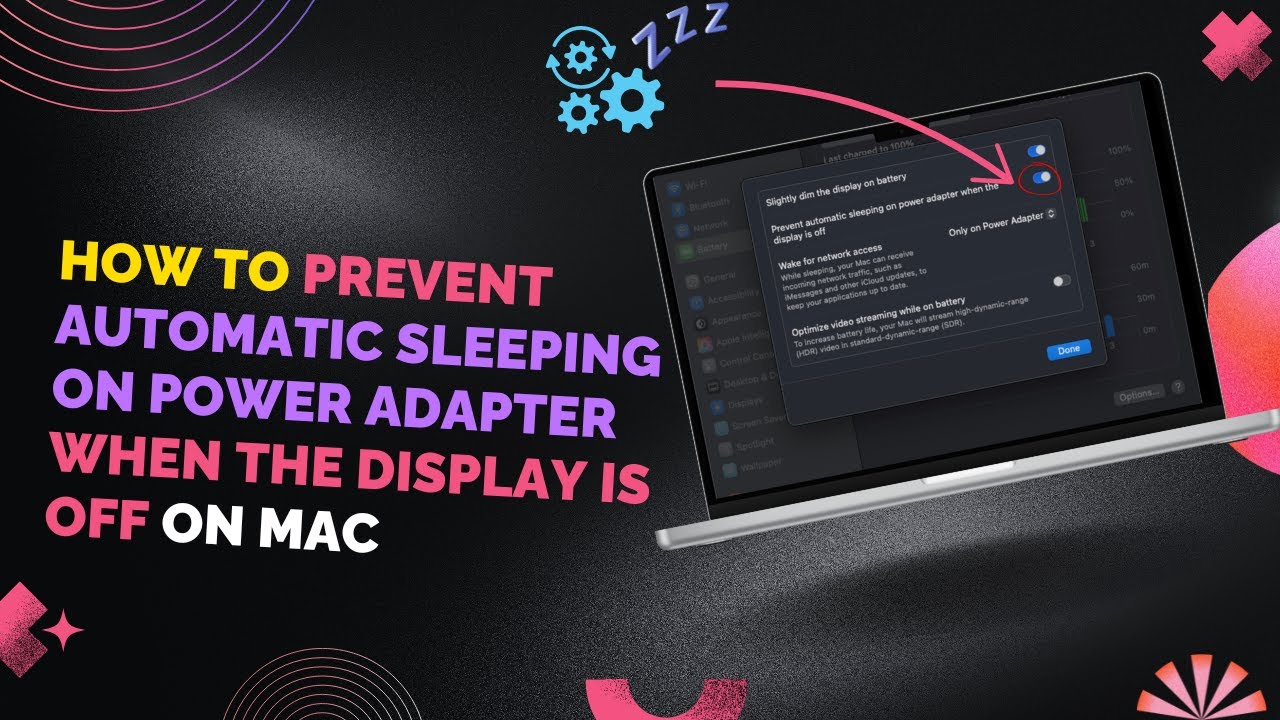 How to Prevent Automatic Sleeping on Power Adapter When the Display is Off on Mac