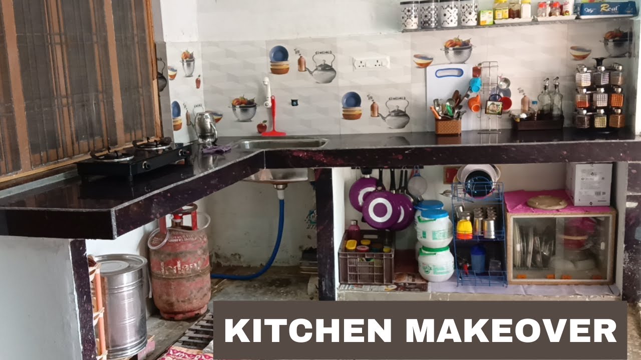Kitchen makeover| Non modular kitchen organization | How to organize ...