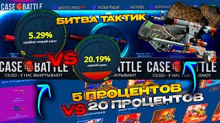 БИТВА ТАКТИК НА КЕЙС БАТЛ! CASE BATTLE ЧТО ЛУЧШЕ 20% ИЛИ 5%! ПРОВЕРКА ТАКТИК НА CASE BATTLE!